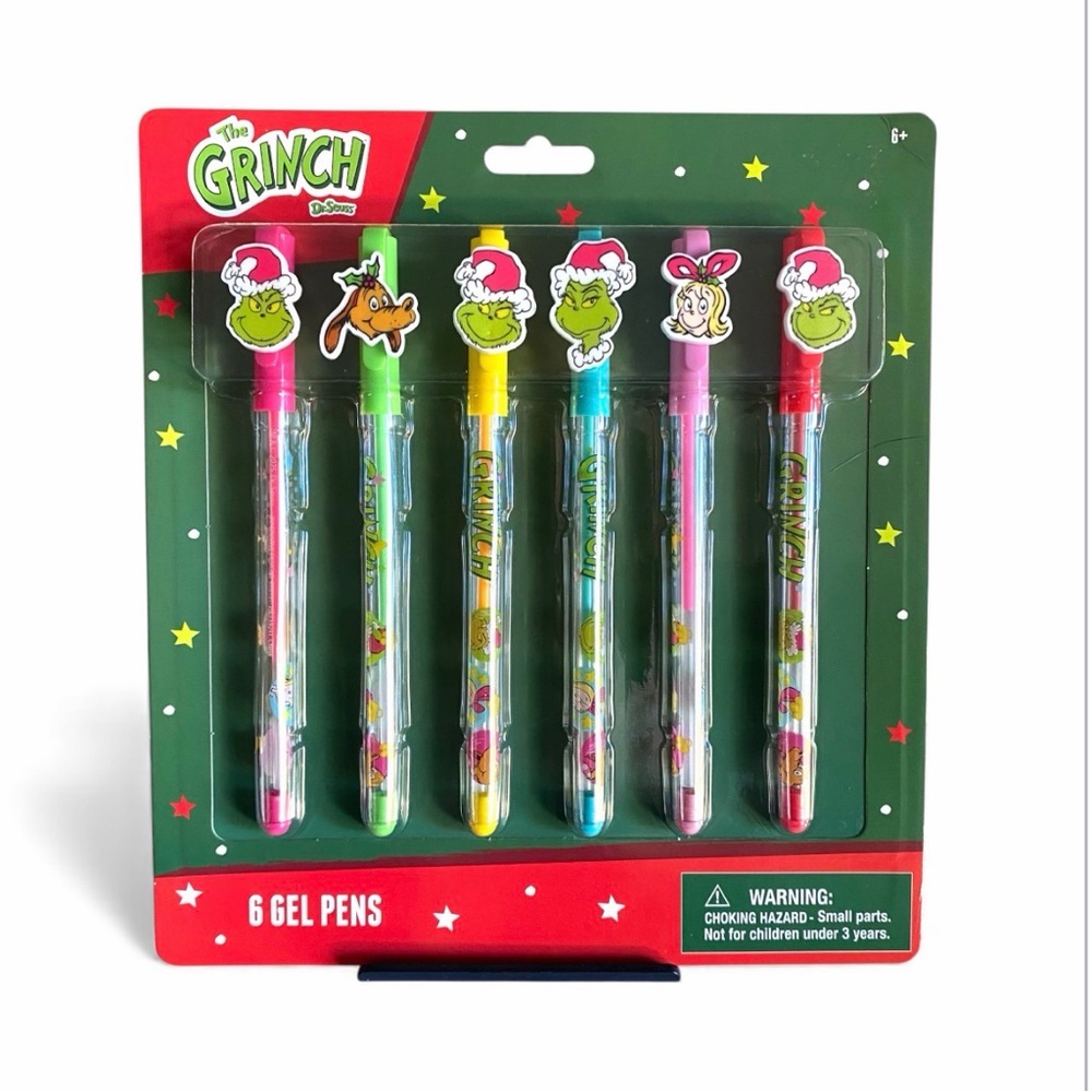 The Grinch 6pc Gel Pens Set with Classic characters from The Grinch movie NWT